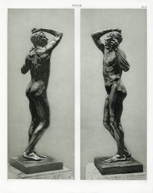 ロダン作品 青銅時代 ブロンズ像近代彫刻有名作家傑作置物美術 - 美術品