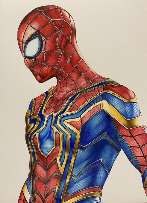 色鉛筆 スパイダーマン Spiderman Spidermannowa Johnny のイラスト
