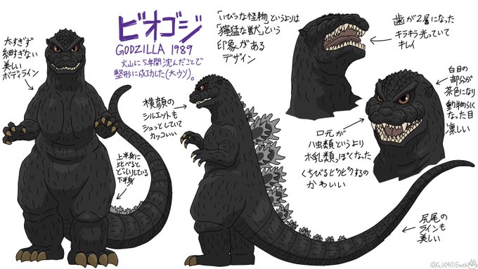 ビオゴジの デフォルメイラスト練習 ゴジラ Godzilla 猫怪獣ノラの漫画